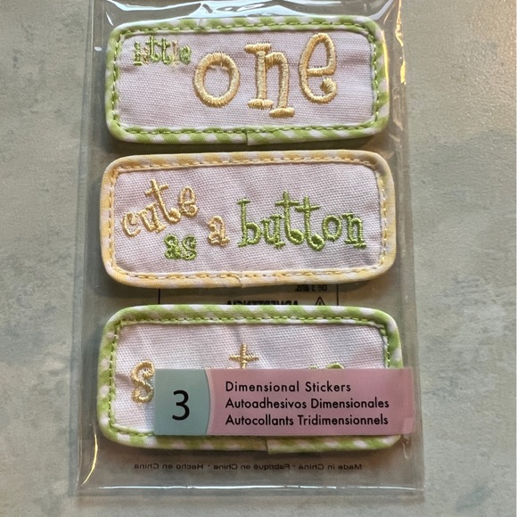 NWT Jolee’s Baby Collection Sweet Pea Quilts Embroidered Sticker Set - Picture 3 of 3